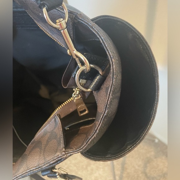 Coach Signature Brown and Black Diaper Bag - Picture 7 of 11